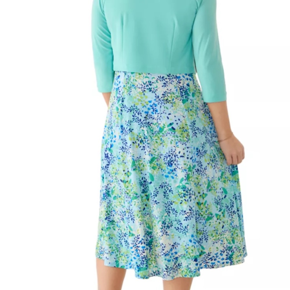 Danny & Nicole Two-Piece Floral Dress & Jacket Set Sz XL NWT - Picture 4 of 10